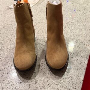 Talbots Camel Suede Ankle Booties